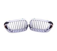 QLASIC Front Bumper Grille For B&MW 3 E46 Coupe Cabriolet Pre-facelift 1999 2000 2001 2002 2-Door 1 Pair Car Chrome Style Front Hood Kidney Grille Cover