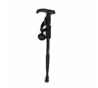 Qlbnxks Aluminum Alloy Walking Stick, Lightweight Trekking Poles, Walking Folding Cane with T Handle, Retractable Hiking Multi-Function Walking Stick, for Mountain Climbing and Hiking(Color:Black)