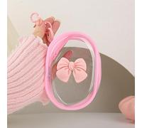 QLD COVER Charging Cable Storage Bag, Cute 3D Bow Tie Waves Design Transparent Compact Travel Cables Carrying Storages Case Electronic Accessories Charger Cord Wire Organizer, Pink Bow