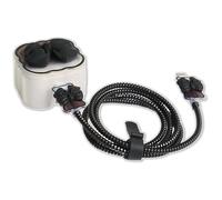 QLD COVER Compatible with Apple 18W/20W USB-C 3-Pin Charger Cover Cute 3D Bows Tie Design Clear Soft Chargers Protector Cable Saver for iPhone 11 12 13 14 15 16 Pro Max Fast Power Adapter, Black Bow