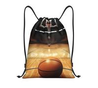 QLDETUPWLX Drawstring Backpack Basketball Arena Drawstring Bags Sports Sackpack Gym Cinch Sack for Women Men