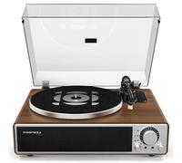 Qlearsoul ONE-Q All-in-one Vinyl Record Player with Bluetooth 5.4, HiFi Turntables Built in Speakers, Phono Preamp, AT-3600L Cartridge, 33/45 RPM, Auto Off
