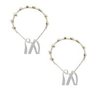 QLECXZI 2pack/lot Alice-style Womens Headbands Traditional,white | Pairing British-style Narrow Headbands Hair Clips