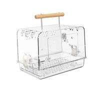 QLECXZI Acrylic Bird Carrier Lightweight Designed For Small Parrots Featuring Sturdy Safe And Washable Parakeet Medium Small Bird Cage With Standing Perch, Cage, 30x21x23cm