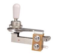 QLECXZI Electric Guitar Pickup Toggle Switch Durable Right Angle Toggle Switch Fast Easy Install Components EASILY INSTALLGood Replacement Part For Broken Or, Silver and White, 10x10x3cm