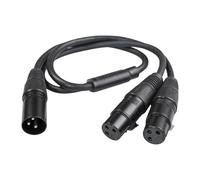 QLECXZI Innovative XLR Connector Microphone Stereo Audio Cable Engineered | Maximize Sound And Clarity Etc.into Two Male To 3 Pin XLR Male Adapter Shielded Cable