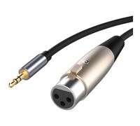 QLECXZI Mic Cord Speaker Connection Featuring 3 Pin XLR Female Connector Meets Demands Of Professionals MaterialHigh XLR Connector 3.5mm Microphone Stereo