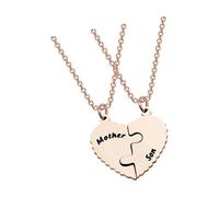 QLECXZI Parent Child Matching Necklaces Gift Set Beautiful Eye Catching | Necklace Mother And Father Day Matching Necklaces For Family Stainless Steel Mother Day Gift Father's Jewelry