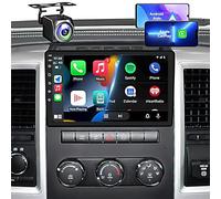 QLED, Customize Desktop Car Stereo Radio Upgrade for Dodge RAM 1500 2500 3500 for 2009 2010 2011 2012,Android Stereo Replacement,Build in Wireless carplay Wired Android Auto,Free Camera (2GB+64GB)