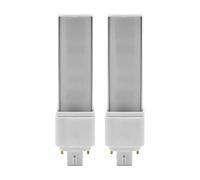 QLEE G24q 4 Pin LED Light Bulb PL-C Retrofit Replacement Compact Fluorescent Light Bulb 13W G24q-2 Gx24q-3 660 Lm 314° Free Rotate Horizontal Recessed G24q Green Bulb Warm White Light 2 Pack