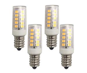 QLEE Led 2W E12 Candelabra Bulb 12V - 24v Warm White 3000k Chandelier Light Refrigerator Bulb Garage Door Light Replacement 200lm 20W Halogen Bulb Not Dimmable (E12 12v/24v 4 Pack)