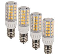 QLEE LED E14 Microwave Bulb 5W Equivalent 60 W for Appliance Ceiling Fan Sewing Fridger Dispenser Chandelier Light E14 European Base Bulb Daylight 4 Pack