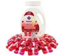 Qleen Non Bio Washing Capsules for Sensitive Skin - 5 In 1 Laundry Pods 140 Washes - Colors Vibrant & Protector, Stain Removal, Long Lasting Frangrance, Anti Bacterial, & Fabric Softner - Rose Romance