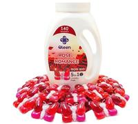 Qleen Non Bio Washing Capsules for Sensitive Skin - 5 in 1 Laundry Pods (140 Washes) - Stain Removal, Colour Protection, Antibacterial, Fabric Softener & Long-Lasting Fragrance (Rose Romance)