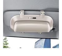 QLEQMZTV Car SunGlasses Storage Box for Audi Q4 e-Tron 2020-2023, ABS Front Sunglasses Case Glasses Holder Eyeglasses Organizer Multifunctional Interior Tidying Accessories,C/Beige