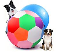 Qlfyuu Herding Balls for Dogs, 25 inches Herding Ball for Australian Shepherd, Outdoor Dog Ball for Exercise & Mental Stimulation, Interactive Dog Toys with Webbing, Colorful
