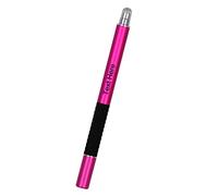 QLGD Text Engraving Stylus Disc Touch Pen 2 in 1 Universal Touch Pen for Tablet 100% Compatible with All Standard Tablets Smartphones (Pink Red)