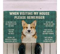 QLGLK 3D Chihuahua Dogs Patten Mat Floor Living Room Bedroom Decoration Carpet Non-slip Kitchen Rug Home Washable Entrance Doormats (45X75CM)