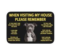 QLGLK American Pit Bull Terrier Doormat Kitchen Bathroom Mat Bedroom Balcony Floor Door Entrance Inside Floor Mats Rugs Carpet for Living Room Bedroom Office Dorm Home Decor (40X60CM)