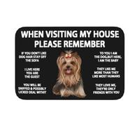 QLGLK Yorkshire Terrier Yorkie Dog Doormat Inside Floor Mats Rugs Carpet for Living Room Bedroom Office Dorm Home Decor (45X75CM)