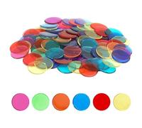 QLHNGUZ 120 PCS 19mm Colored Counting Bingo Chips,6 Colors Counters for Maths,Plastic Counters for Kids,Not Transparent Tokens For Events,Plastic Tokens for Educational Math or Games