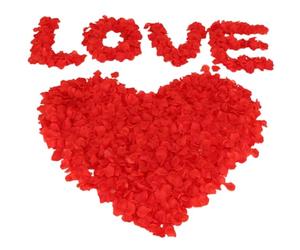 QLHNGUZ 1200 Pcs Artificial Red Rose Petals for Bedroom, No-Taste Emulation Silk Rose Flower for Romantic Scenes Wedding Anniversary, Valentine's Day, Birthday, Confession Decoration, Waterproof