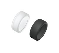 QLHNGUZ 2 Pcs Silicone Ring Protective Cover Creative and Practical Anti knock Fall and Scratch Simple Light and Flexible Soft Protective Cover for Men Women (White, Black)