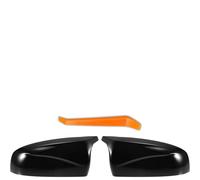 Qlhshop M Style Replacement Rear View Mirror Cap Cover for 2007-2013 BMW X5 E70 X6 E71 Exterior Accessories Tuning Parts, Glossy Black - 1 Pair (Left-Right)