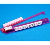 QLKLIKEBF 18.5-Inch Mahjong Racks with Pushers Red 4 PCS Made of Polycarbonate Plastic PC