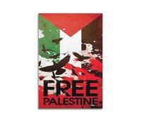 QLLS Palestine War Poster Palestine Is Free 2 Decorative Canvas Family Bedroom Artwork Picture Painting 12x18inch(30x45cm)