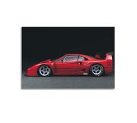 QLLS Racing Car Poster for Ferrari F40 Super Car Decorative Canvas Family Bedroom Artwork Picture Painting 20x30inch(50x75cm)