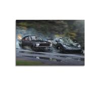 QLLS Sports Car Poster for Ford Mustang And Koenigsegg Racing Car Decorative Canvas Family Bedroom Artwork Picture Painting 20x30inch(50x75cm)