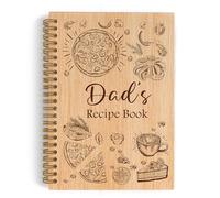 QLMX Dad Gifts Recipe Lined Journal Notebook, Father Grandpa Spiral Notebooks for Kitchen, Recipe Book to Write in Your Own Recipes, Fathers Day Birthday Gifts for Father, 5.5X8.3In