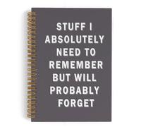 QLMX Funny Humor Office Spiral Notebook, Snarky Humor Notebooks for Work, Funny Office Supplies Gifts for Coworkers Women, Stuff I Absolutely Need to Remember but Will Probably Forget Journal,5.5x8.3
