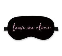 QLMX Funny Leave Me Alone Silk Eye Mask for Sleeping,Funny Sleeping Mask, Fun Blindfold Adjustable Strap Night Sleep Mask for Women Girls, Airplane Travel Nap, Sleeping Mask Eye Cover