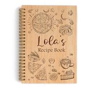 QLMX Lola Recipe Lined Journal Notebook Gifts, Lola Grandma Spiral Notebooks for Kitchen, Mothers Day Birthday Gifts for Grandma, Recipe Book to Write in Your Own Recipes, 5.5X8.3In