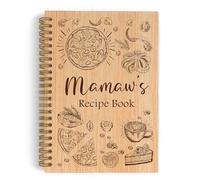 QLMX Mamaw Spiral Notebook Gifts, Recipe Lined Journal Notebook, Mamaw Grandma Notebooks for Kitchen, Mothers Day Birthday Gifts for Grandma, Recipe Book to Write in Your Own Recipes, 5.5X8.3In