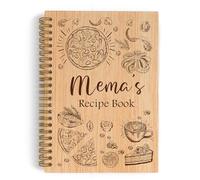 QLMX Mema Spiral Notebook Gifts, Recipe Lined Journal Notebook, Mema Grandma Notebooks for Kitchen, Recipe Book to Write in Your Own Recipes, Mothers Day Birthday Gifts for Grandma, 5.5X8.3In