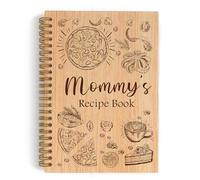 QLMX Mommy Spiral Notebook Gifts, Recipe Lined Journal Notebook, Mommy Mom Notebooks for Kitchen, Mothers Day Birthday Gifts for Mom, Recipe Book to Write in Your Own Recipes, 5.5X8.3In