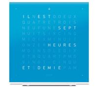 QLOCKTWO Earth 13.5 Pure Blue Candy Table Clock Watch QLK-082