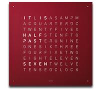 QLOCKTWO Earth 45 Red Velvet Wall Clock Watch QLK-096
