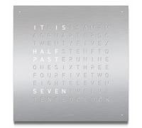 QLOCKTWO Earth 45 Stainless Steel Wall Clock Watch QLK-043