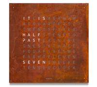 QLOCKTWO Earth 90 Creators Edition Rust Wall Clock Watch QLK-052