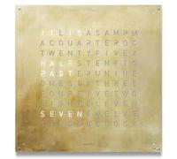 QLOCKTWO Earth 90 Creators Edition Silver & Gold Wall Clock Watch QLK-064