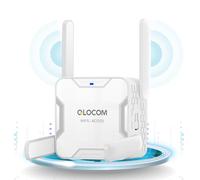 QLOCOM 2025 Newest Version WiFi Booster Range Extender 1200Mbps WiFi Extender Booster 5GHz & 2.4GHz Dual Band WiFi Repeater for home, Broadband Extender/Booster with Ethernet Port, UK Plug