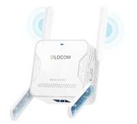 QLOCOM 2025 Newest WiFi 6 AX1500 WiFi Extender Booster Blazing-Fast 1500Mbps WiFi Booster Range Extender Dual Band 5.8GHz & 2.4GHz Wireless Internet Booster, Coverage Up to 3600 Sq.Ft, Ethernet Port