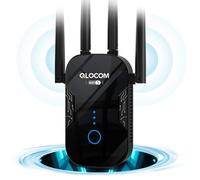 QLOCOM 2025 Newest WiFi Booster Range Extender Blazing-Fast 1200Mbps WiFi Extender Booster Dual Band 5GHz & 2.4GHz Wireless Internet Booster with 2800 Sq.Ft Wider Coverage, Easy Setup, UK Plug