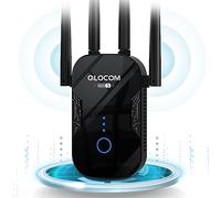 QLOCOM 2026 New Version WiFi Booster Range Extender 1200Mbps WiFi Extender Booster Dual Band 5GHz & 2.4GHz Wireless Internet Booster/Hotspot with Wider Coverage, Broadband Extender, UK Plug