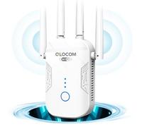 QLOCOM 2026 Newest1 WiFi Extender Booster Blazing-Fast 1200Mbps WiFi Booster Range Extender Dual Band 5GHz & 2.4GHz Wireless Signal Booster/Hotspot with 2800 Sq.Ft Wider Coverage, Easy Setup WE4OU230
