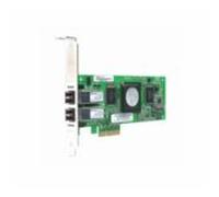 QLOGIC 4-Gbps dual port Channel Fibre Channel to x4 PCI Express host bus adapter, multi-mode optic